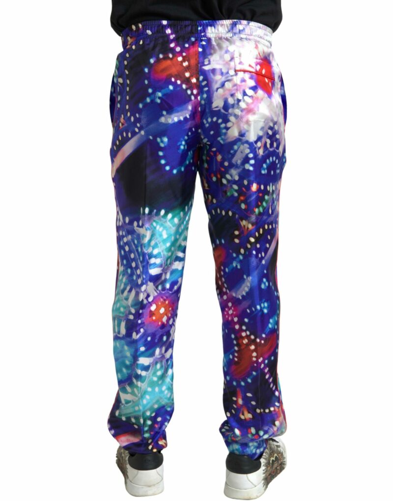 Dolce & Gabbana Multicolor Silk Jogger Pants - Image 2