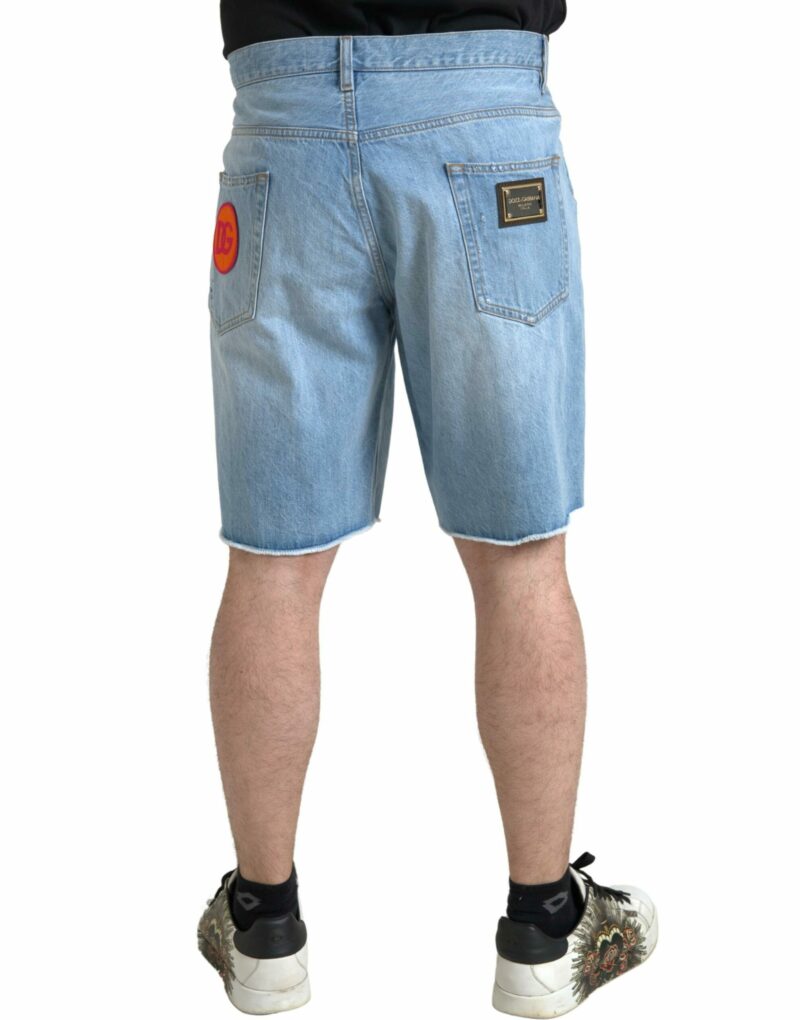 Dolce & Gabbana Elegant Light Blue Denim Bermuda Shorts - Image 2