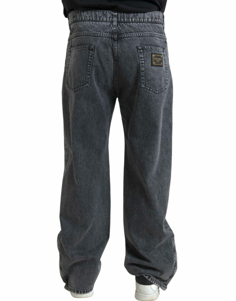 Dolce & Gabbana Elegant Dark Grey Straight Denim Jeans - Image 2
