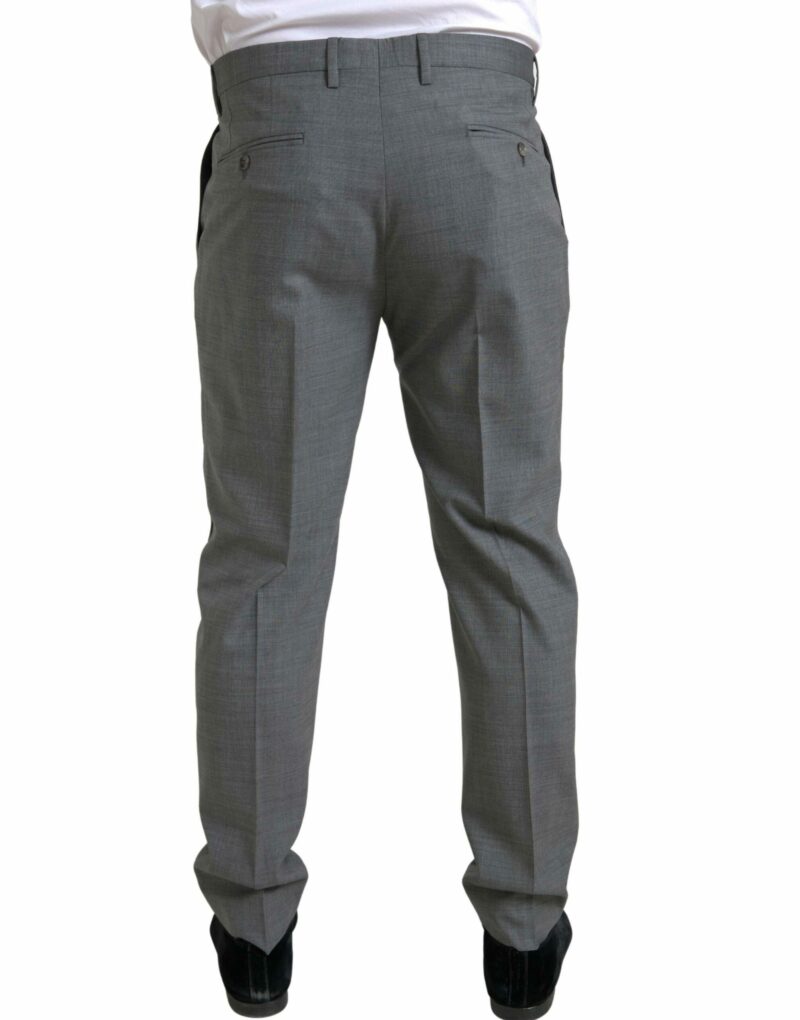 Dolce & Gabbana Elegant Skinny Wool Dress Pants in Grey - Image 2