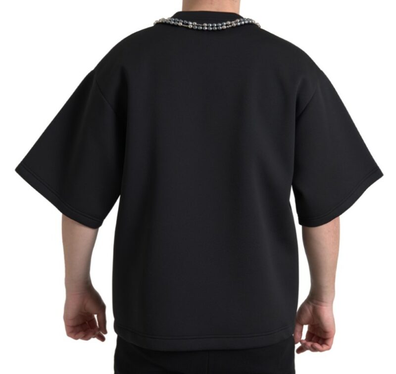 Dolce & Gabbana Embellished Neckline Casual T-Shirt - Image 4
