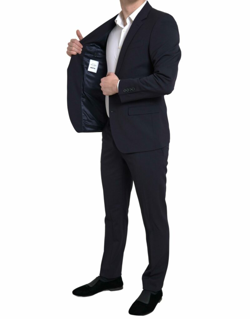 Dolce & Gabbana Sleek Dark Blue Martini Slim Fit Suit - Image 3