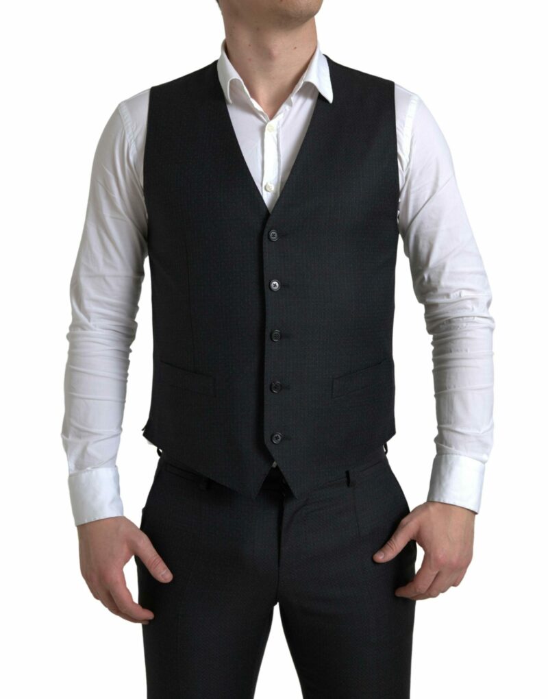 Dolce & Gabbana Elegant Black Martini Slim Fit 3-Piece Suit - Image 6