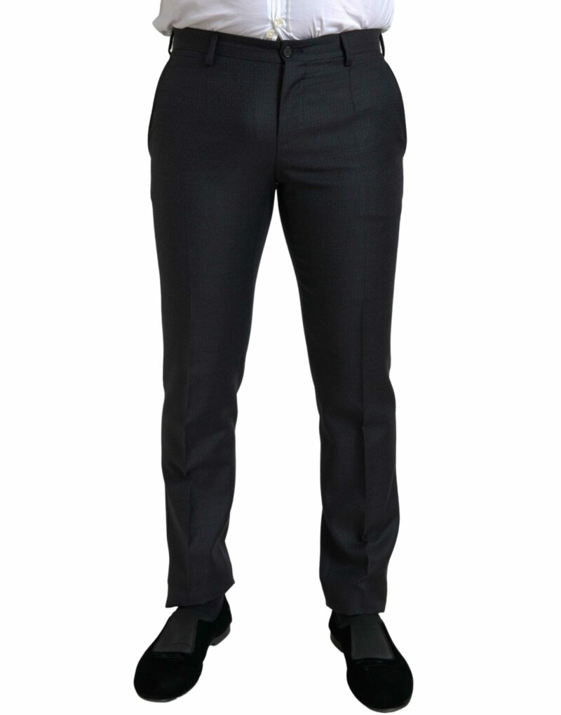 Dolce & Gabbana Elegant Black Martini Slim Fit 3-Piece Suit - Image 8