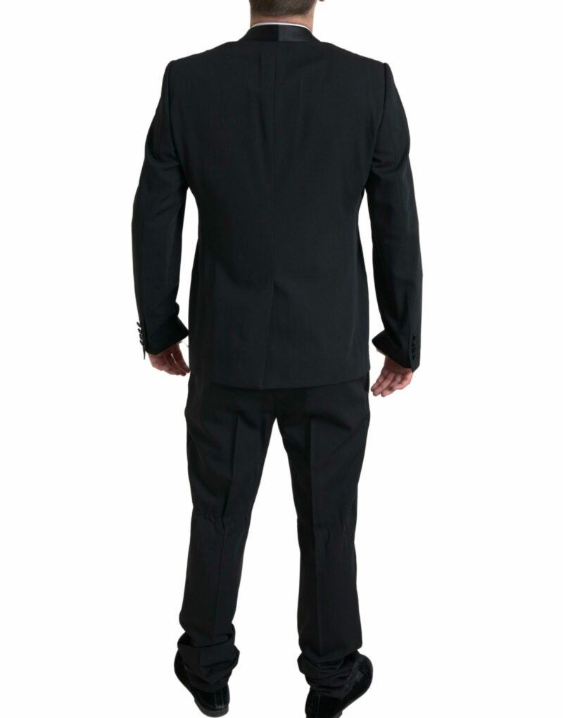 Dolce & Gabbana Elegant Black Slim Fit Two-Piece Suit - Image 3