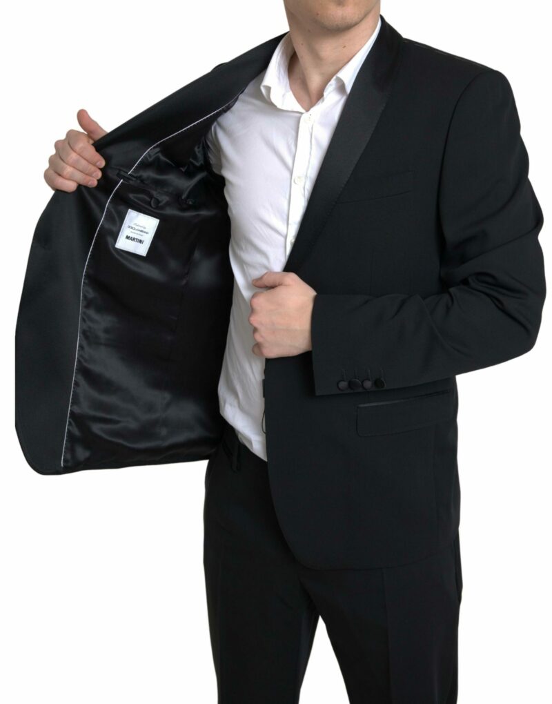 Dolce & Gabbana Elegant Black Slim Fit Two-Piece Suit - Image 4