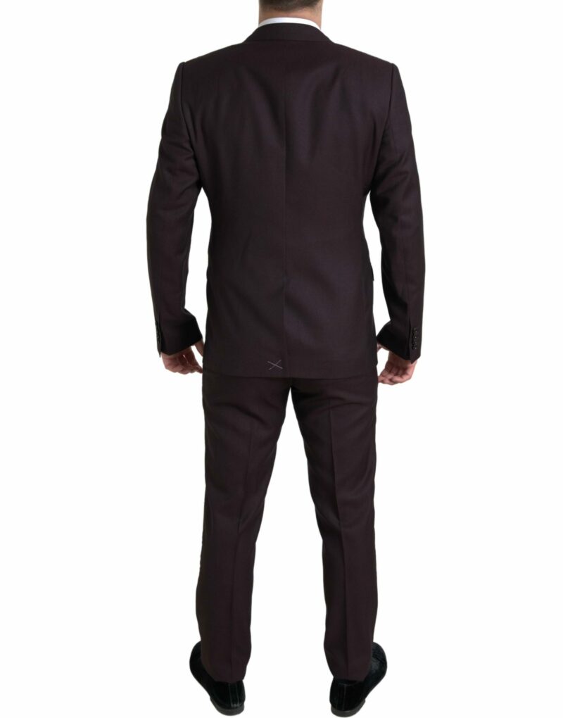Dolce & Gabbana Maroon Martini Slim Fit 2-Piece Suit - Image 3