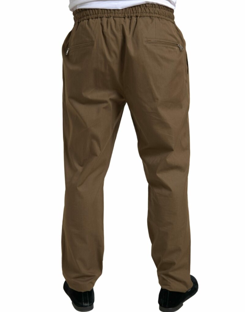 Dolce & Gabbana Elegant Brown Silk Blend Taormina Suit - Image 8