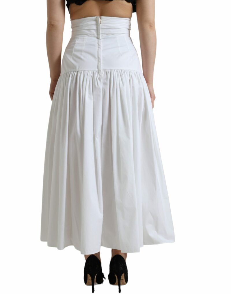 Dolce & Gabbana Elegant High Waist Cotton Maxi Skirt - Image 3