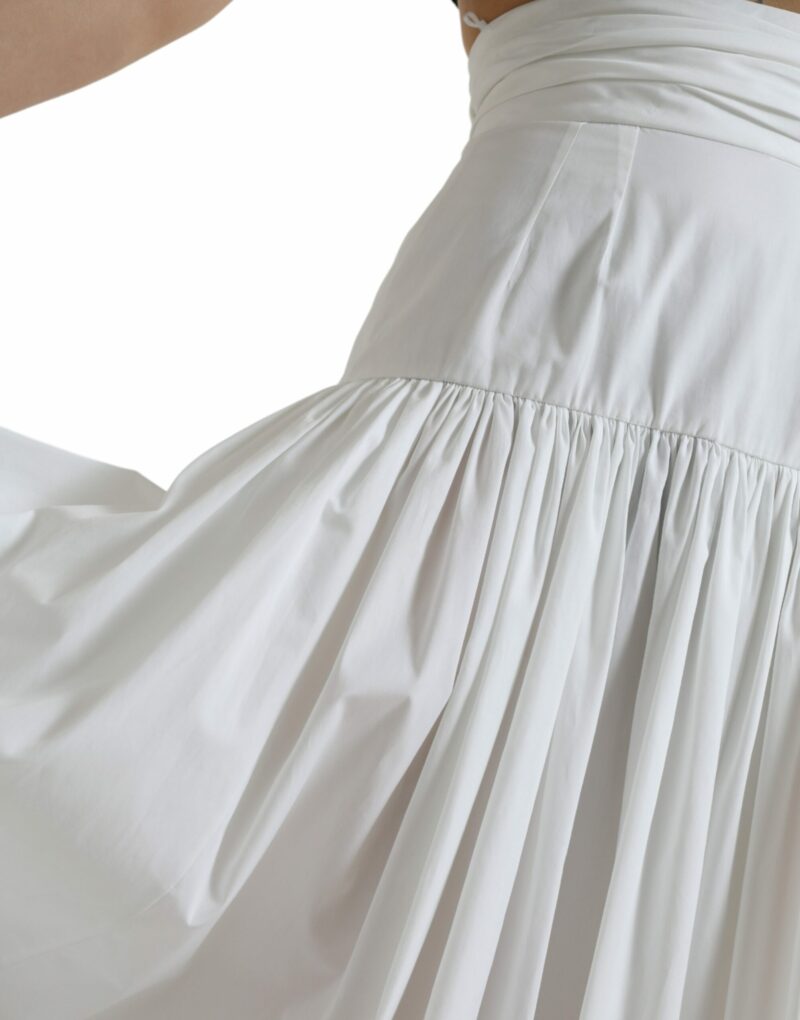 Dolce & Gabbana Elegant High Waist Cotton Maxi Skirt - Image 4