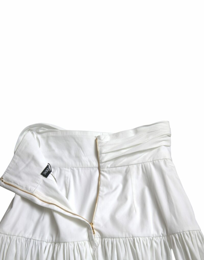 Dolce & Gabbana Elegant High Waist Cotton Maxi Skirt - Image 6