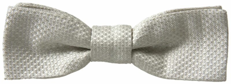 Dolce & Gabbana Elegant Ivory Silk Bow Tie - Image 3