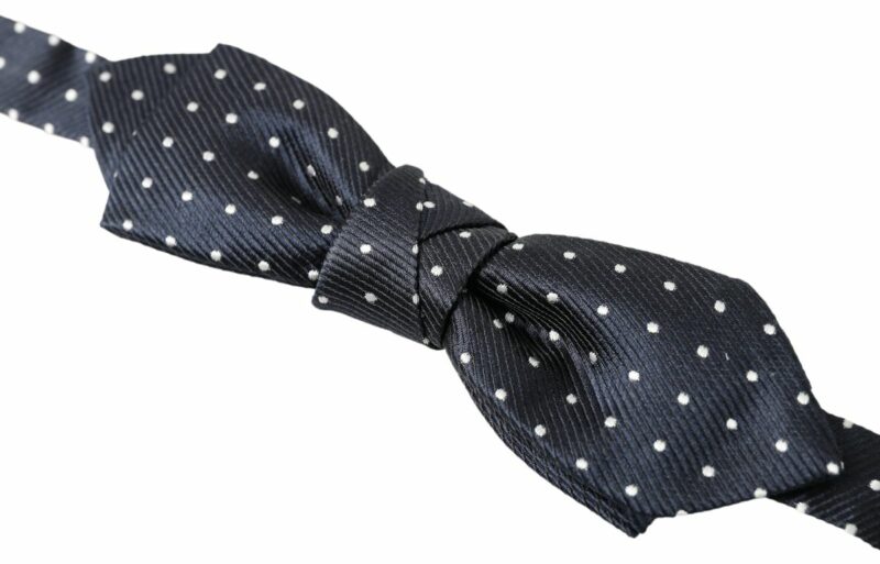 Dolce & Gabbana Elegant Blue Silk Bow Tie - Image 2