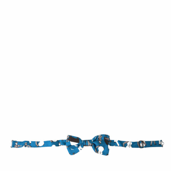 Dolce & Gabbana Elegant Silk Blue Jazz Club Bow Tie