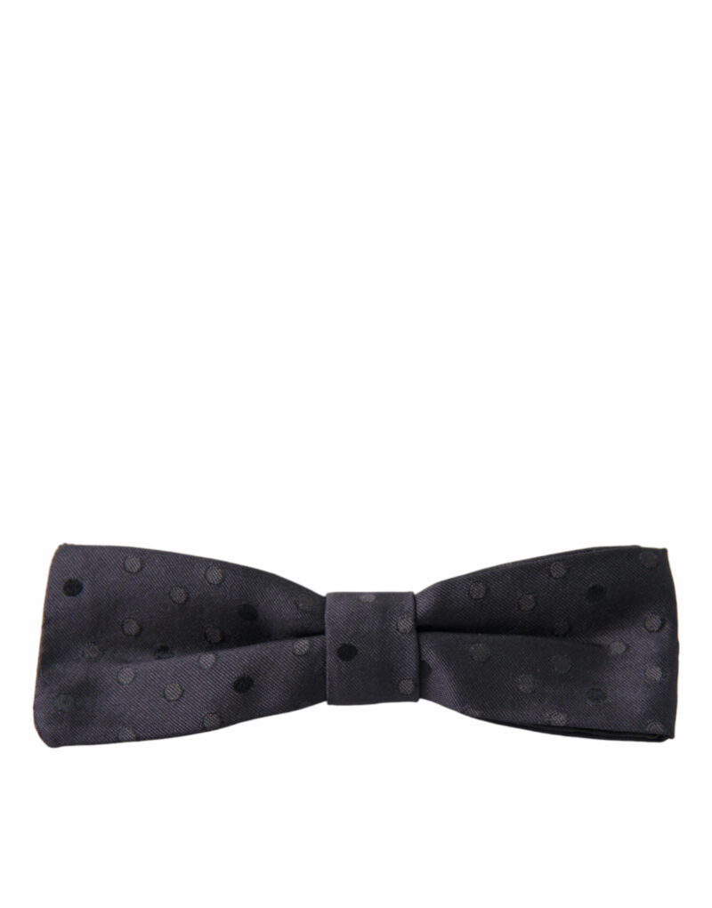 Dolce & Gabbana Elegant Silk Polka Dot Bow Tie - Image 3
