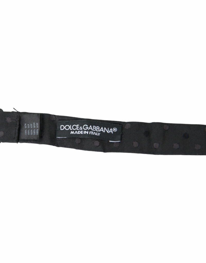 Dolce & Gabbana Opulent Silk Polka Dot Bow Tie for Men - Image 3