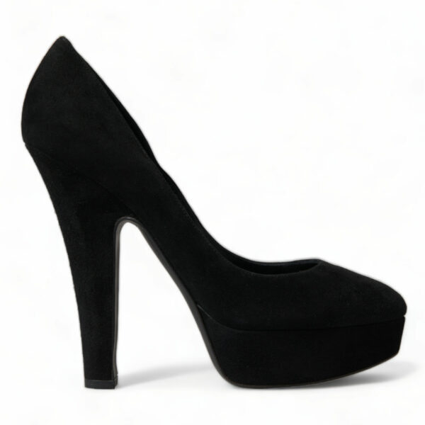 Dolce & Gabbana Black Suede Heeled Pumps Sophistication