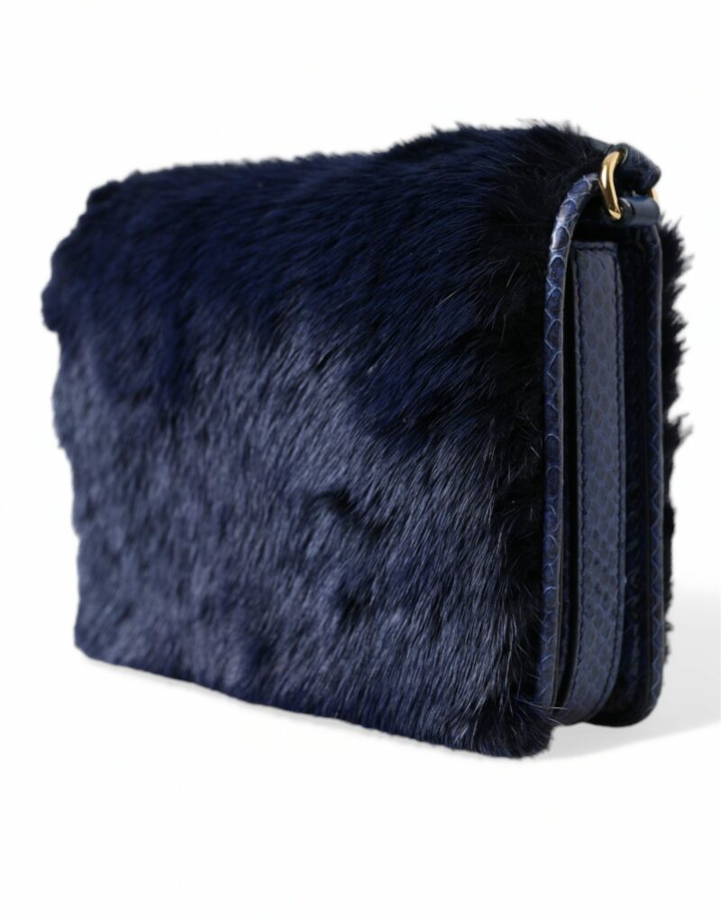 Dolce & Gabbana Exquisite Blue Mink Fur Shoulder Bag - Image 2