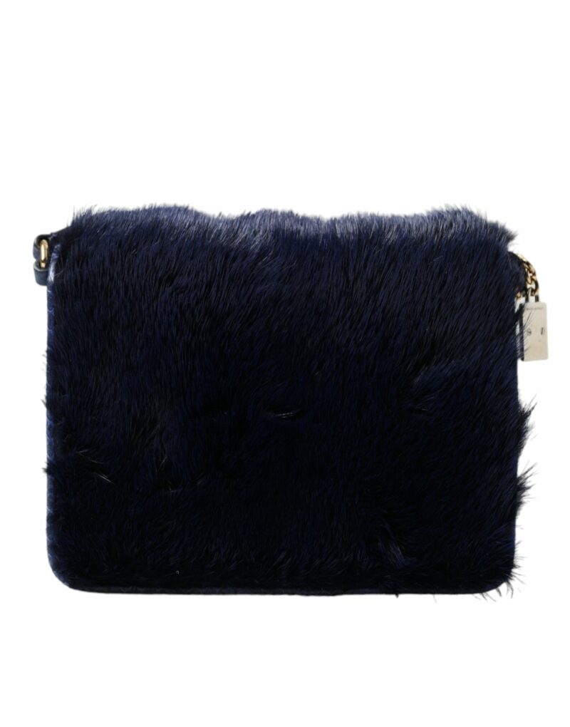 Dolce & Gabbana Exquisite Blue Mink Fur Shoulder Bag - Image 3