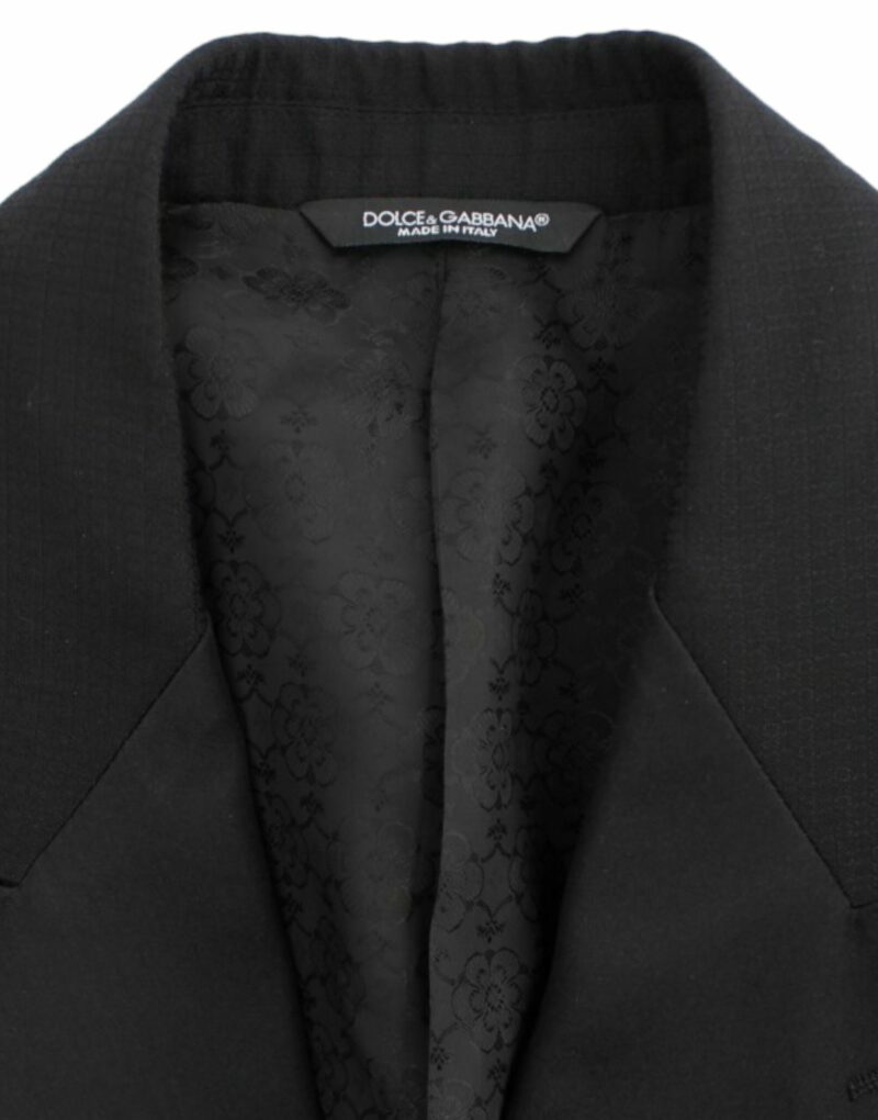 Dolce & Gabbana Elegant Black Silk Blend Sicilia Blazer - Image 8