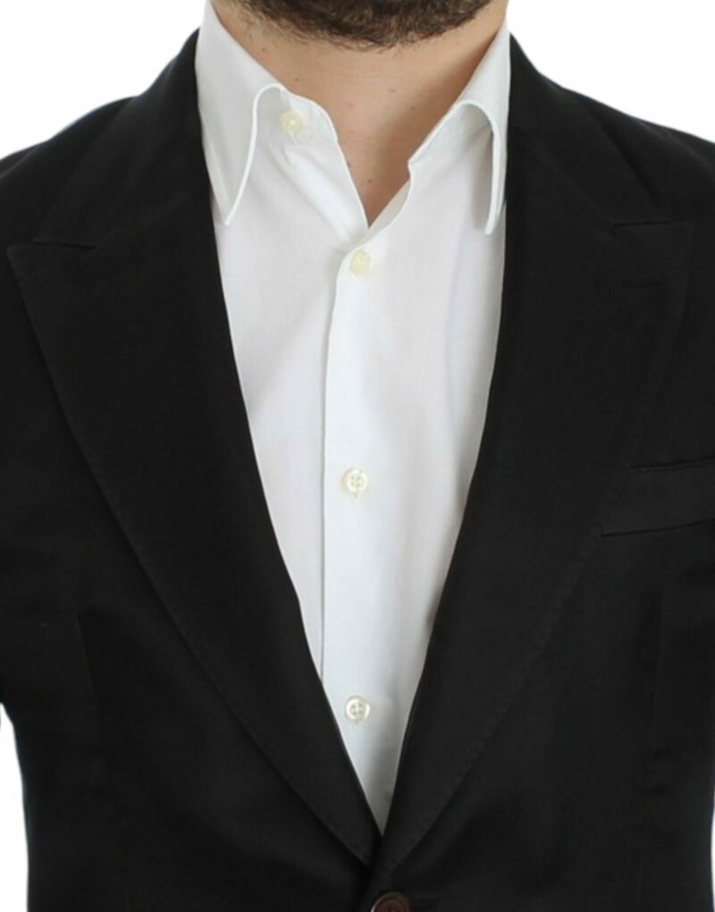 Dolce & Gabbana Elegant Black Silk Blend Two-Button Blazer - Image 5