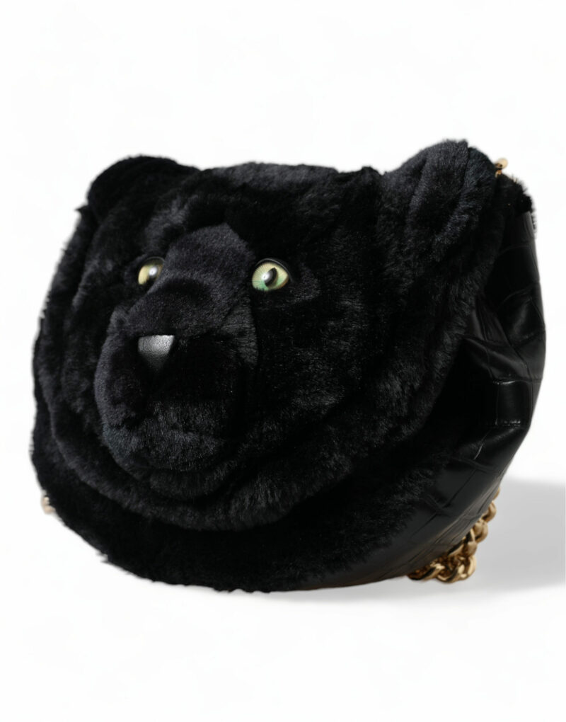 Dolce & Gabbana Exquisite Croc-Embossed Panther Shoulder Bag - Image 2