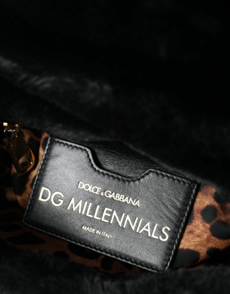 Dolce & Gabbana Exquisite Croc-Embossed Panther Shoulder Bag - Image 7