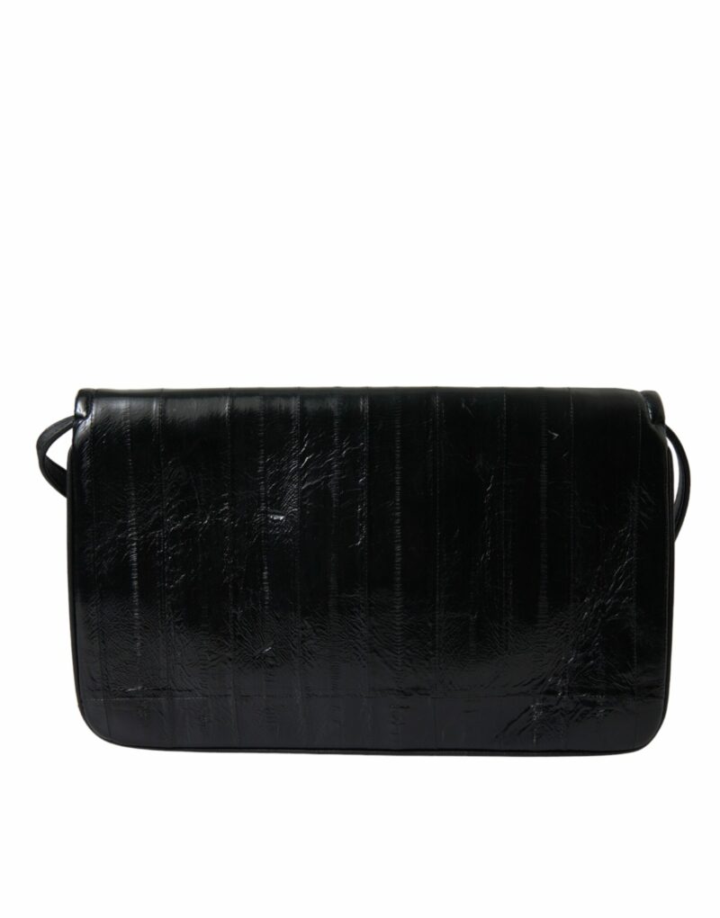Dolce & Gabbana Elegant Eelskin Leather Shoulder Bag - Image 3