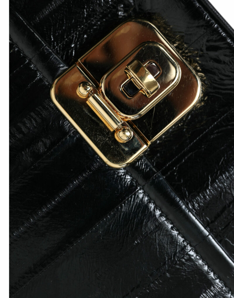 Dolce & Gabbana Elegant Eelskin Leather Shoulder Bag - Image 5