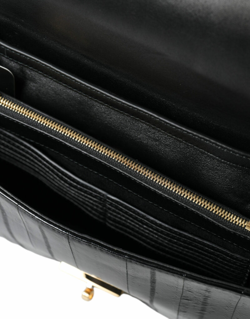 Dolce & Gabbana Elegant Eelskin Leather Shoulder Bag - Image 7