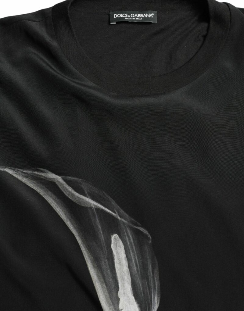 Dolce & Gabbana Floral Silk Crew Neck Sweater - Image 6