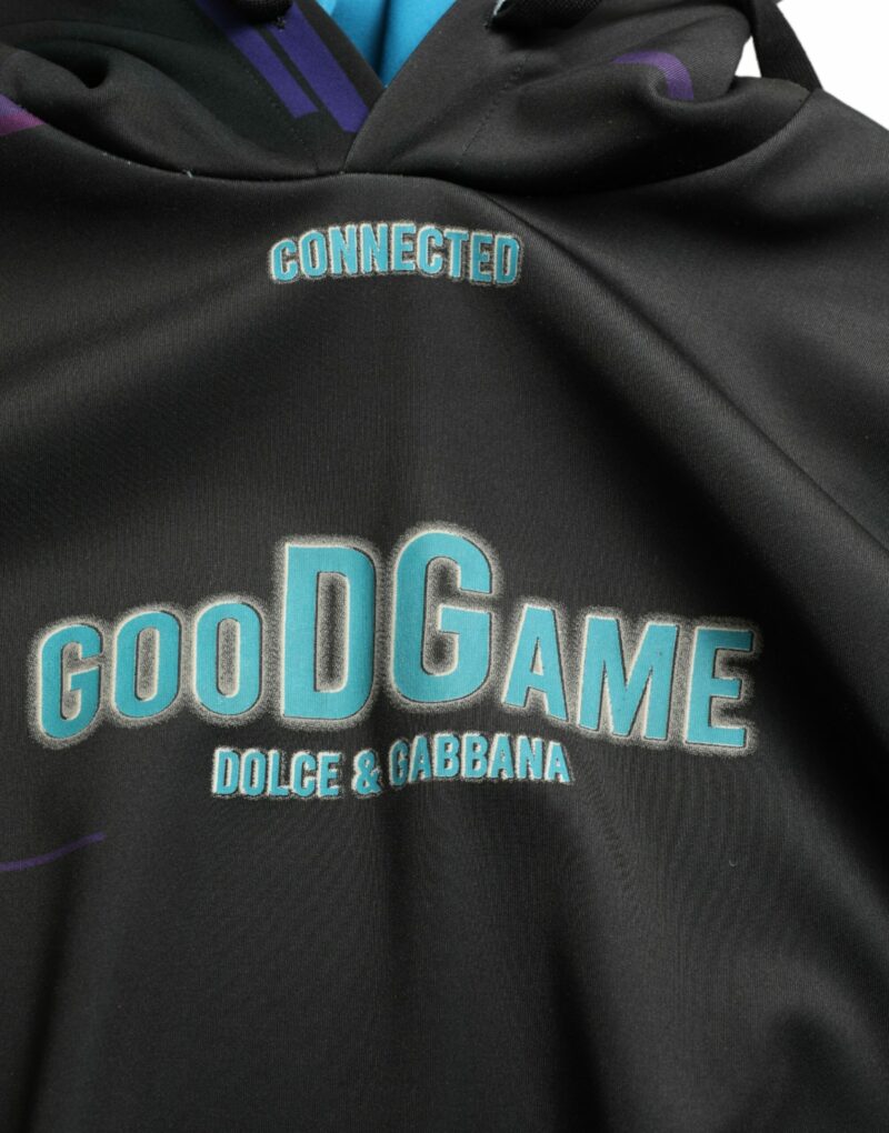 Dolce & Gabbana Elegant Graphic Print Hooded Pullover - Image 7