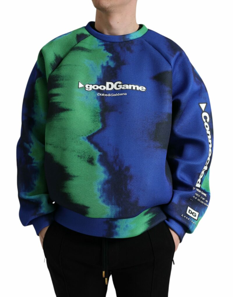 Dolce & Gabbana Multicolor Graphic Crew Neck Pullover Sweater - Image 2