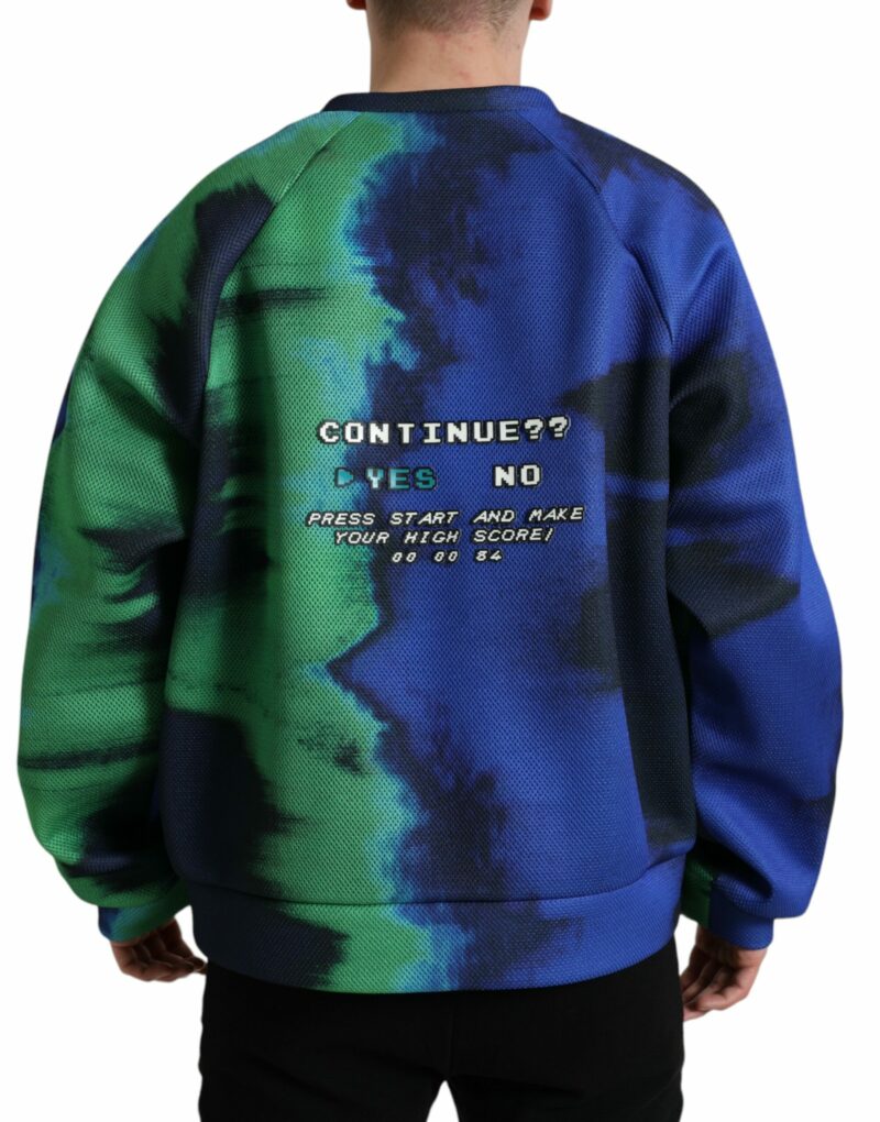 Dolce & Gabbana Multicolor Graphic Crew Neck Pullover Sweater - Image 3