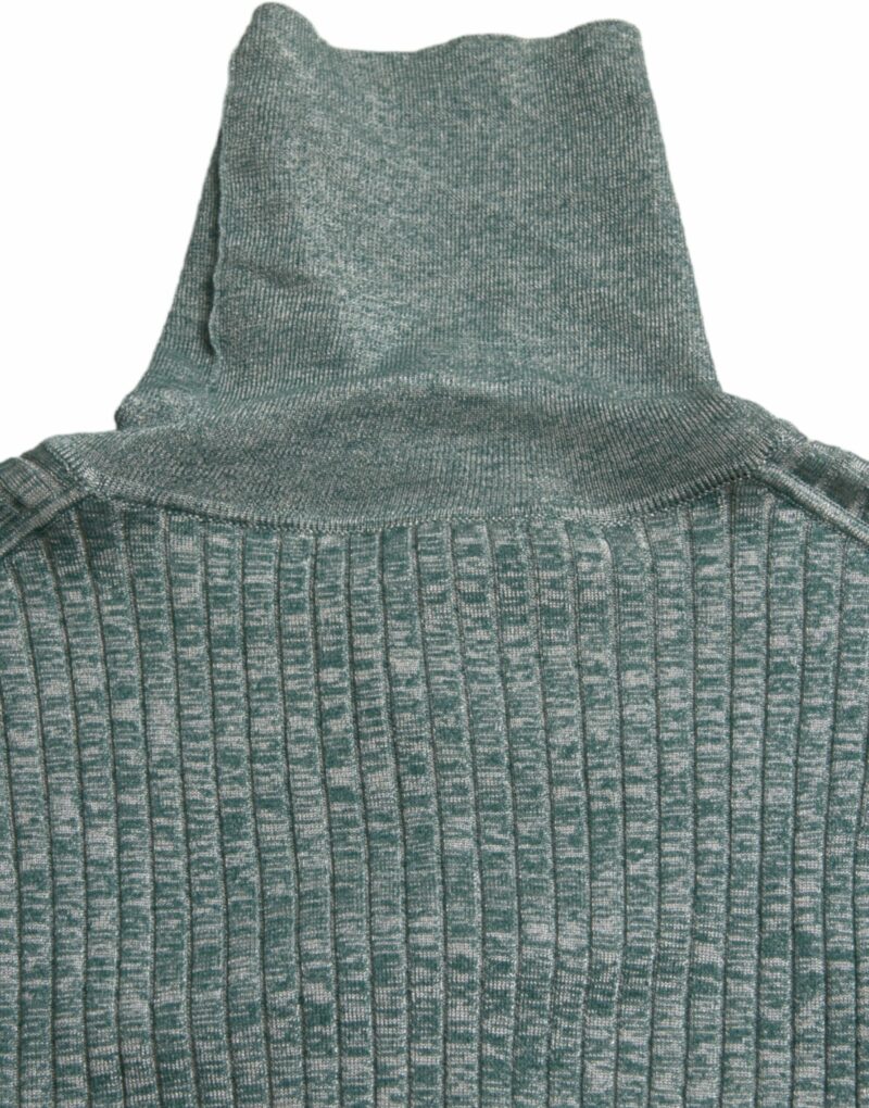 Dolce & Gabbana Elegant Green Turtleneck Pullover Sweater - Image 6