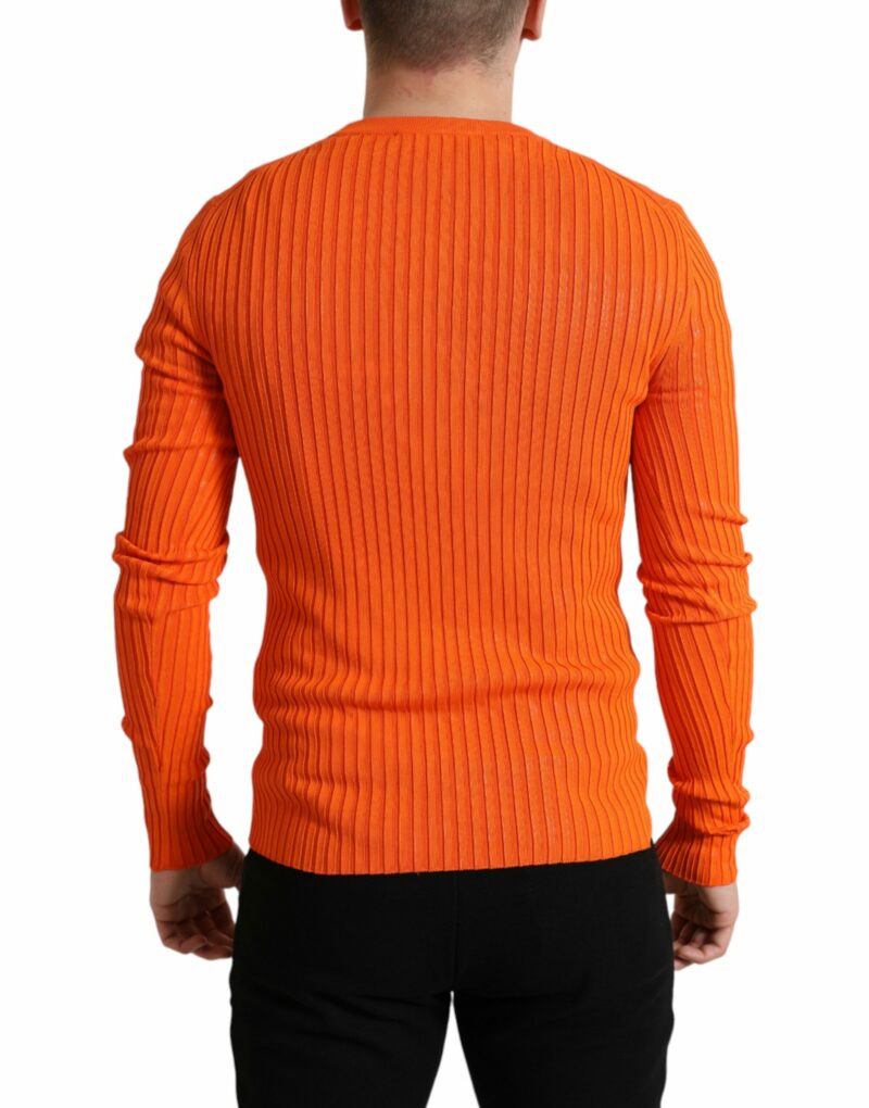 Dolce & Gabbana Sleek Sunset Orange Knitted Pullover Sweater - Image 3