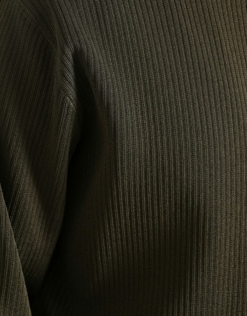 Dolce & Gabbana Elegant Green Crew Neck Sweater - Image 3