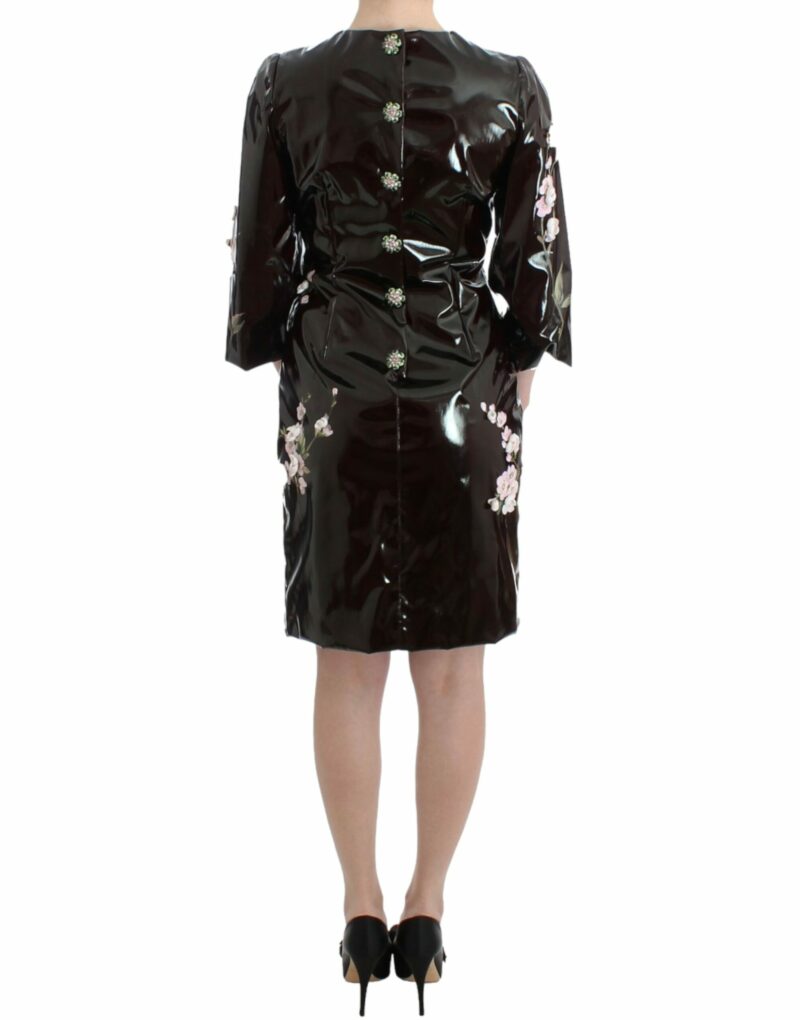 Dolce & Gabbana Elegant Floral Embellished Shift Dress - Image 3