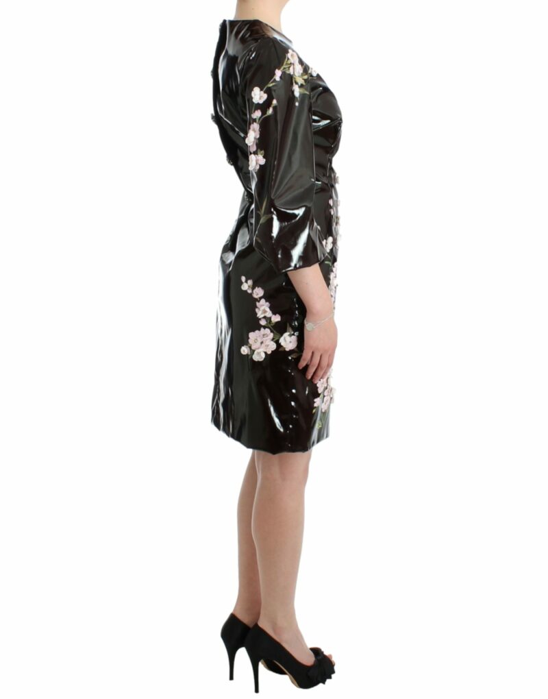 Dolce & Gabbana Elegant Floral Embellished Shift Dress - Image 4