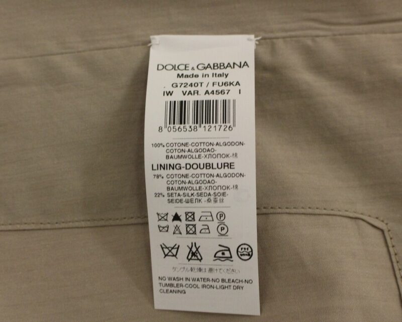 Dolce & Gabbana Elegant Beige Cotton Dress Vest – Slim Fit - Image 6
