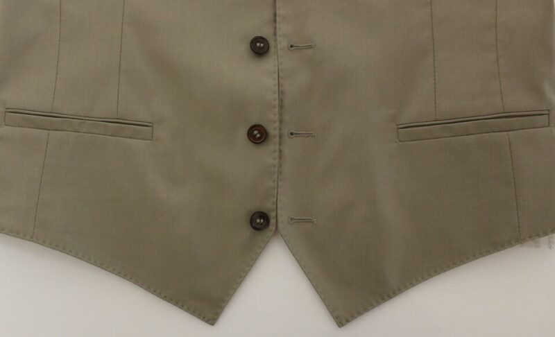 Dolce & Gabbana Elegant Beige Cotton Dress Vest - Image 8