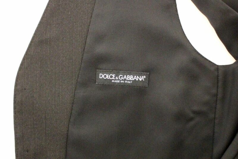 Dolce & Gabbana Elegant Gray Wool Stretch Dress Vest - Image 7