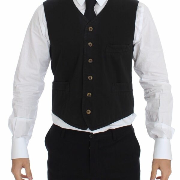 Dolce & Gabbana Elegant Black Dress Vest