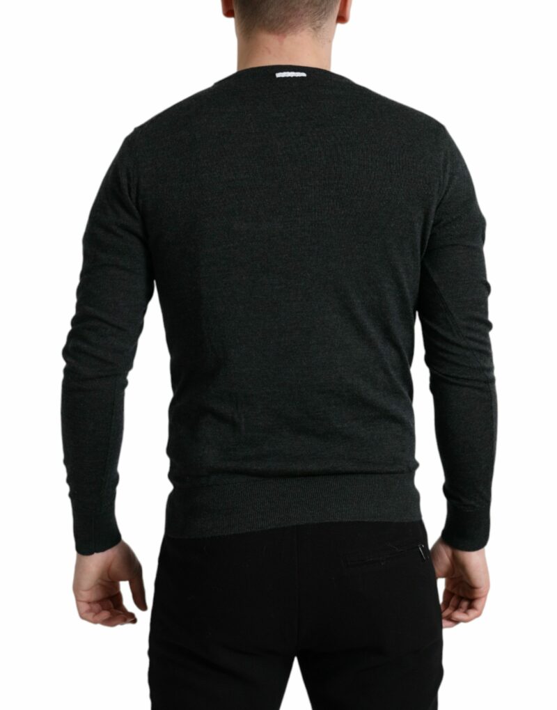 Dolce & Gabbana Elegant Gray Wool Pullover Sweater - Image 5