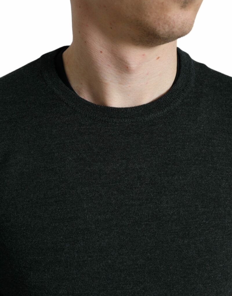 Dolce & Gabbana Elegant Gray Wool Pullover Sweater - Image 6