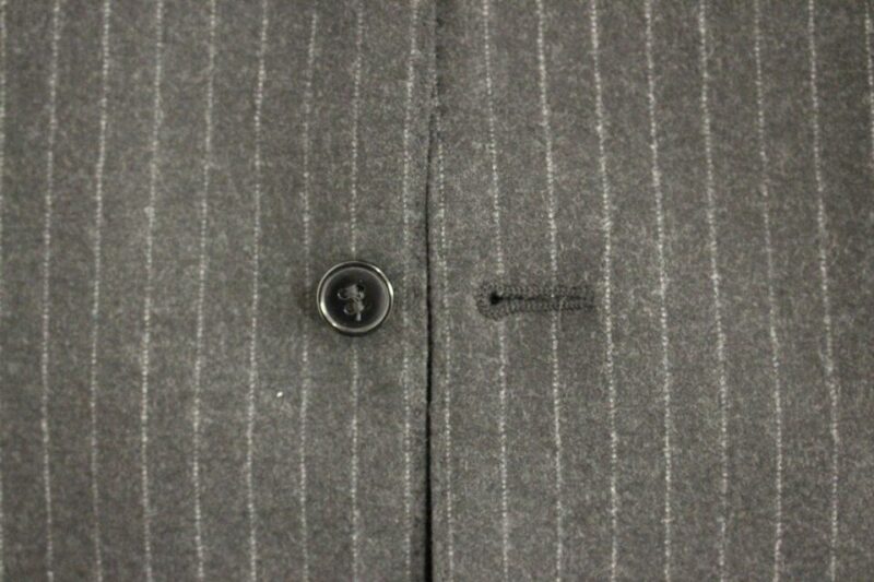 Dolce & Gabbana Elegant Gray Striped Wool Dress Vest - Image 6