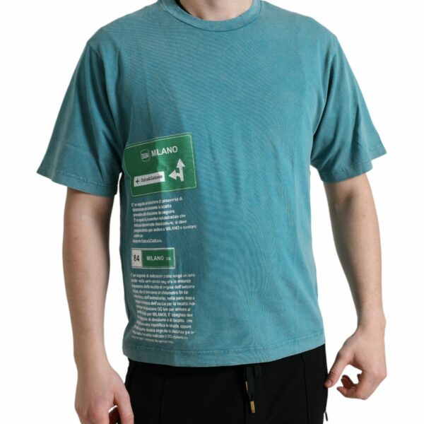 Dolce & Gabbana Chic Blue Milano Motive Cotton Tee