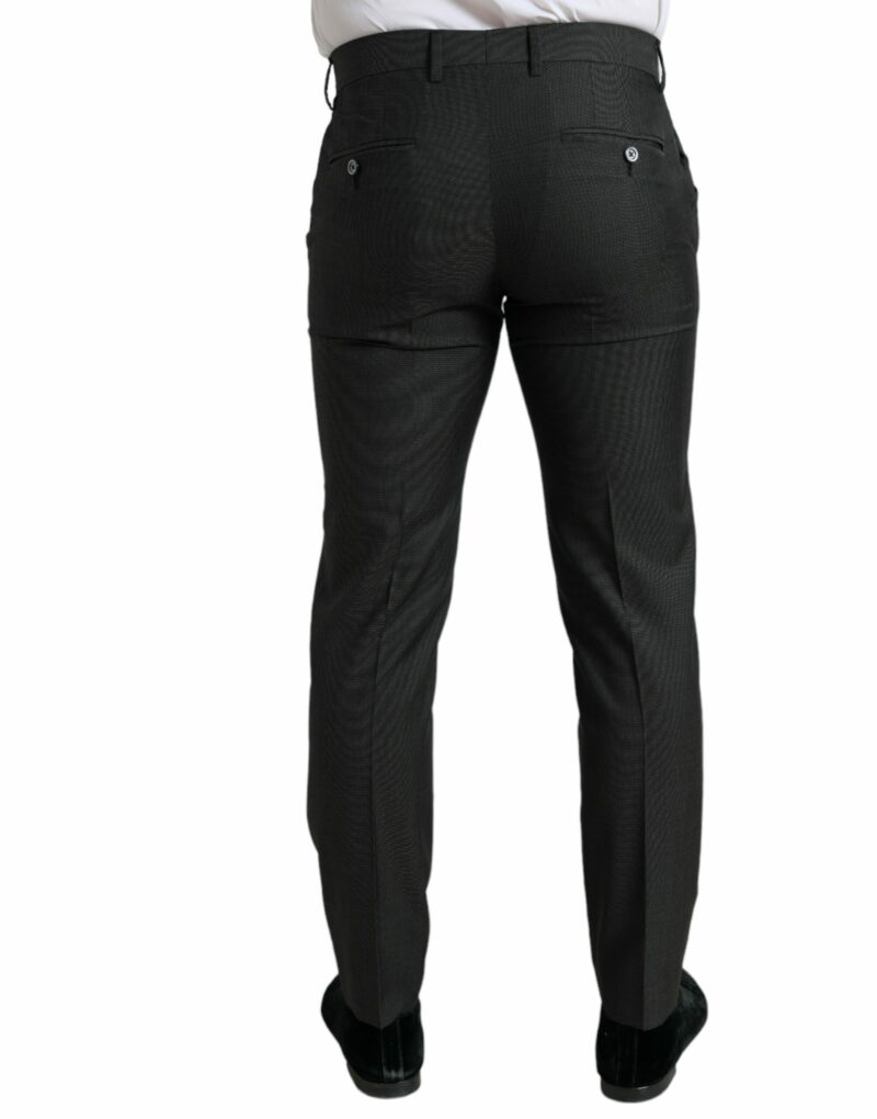 Dolce & Gabbana Elegant Dark Grey Skinny Dress Pants - Image 2