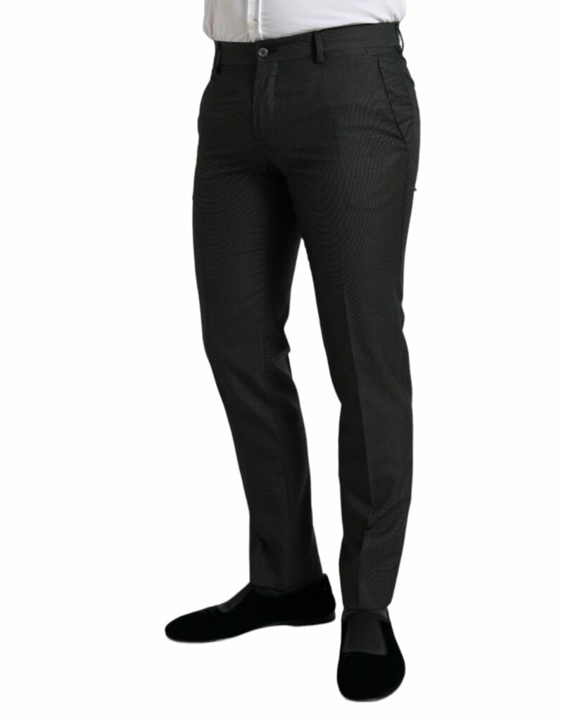 Dolce & Gabbana Elegant Dark Grey Skinny Dress Pants - Image 3