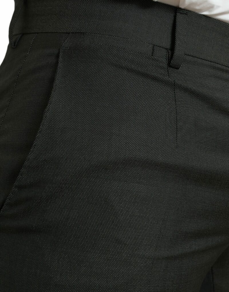 Dolce & Gabbana Elegant Dark Grey Skinny Dress Pants - Image 4